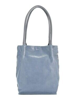 Hammitt Oliver medium tote bag steel blue metallic shimmer handbag designer